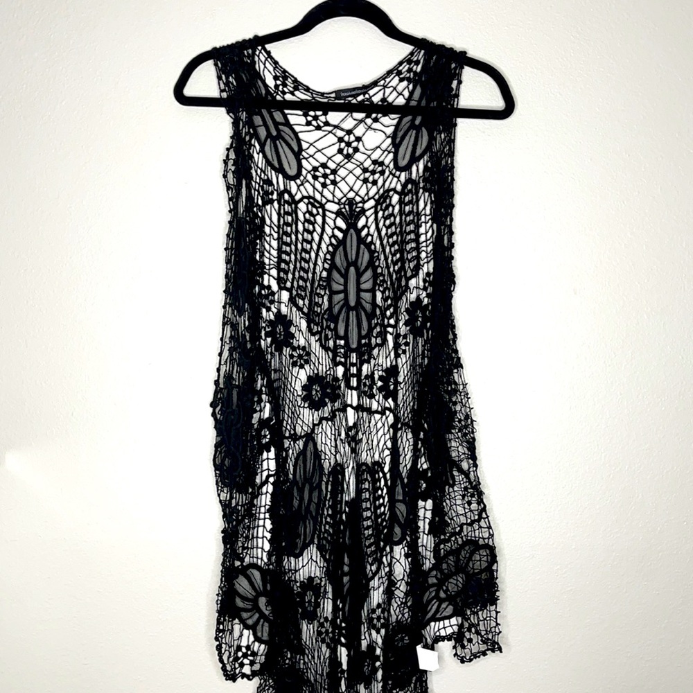 Black Lace Shawl/Vest